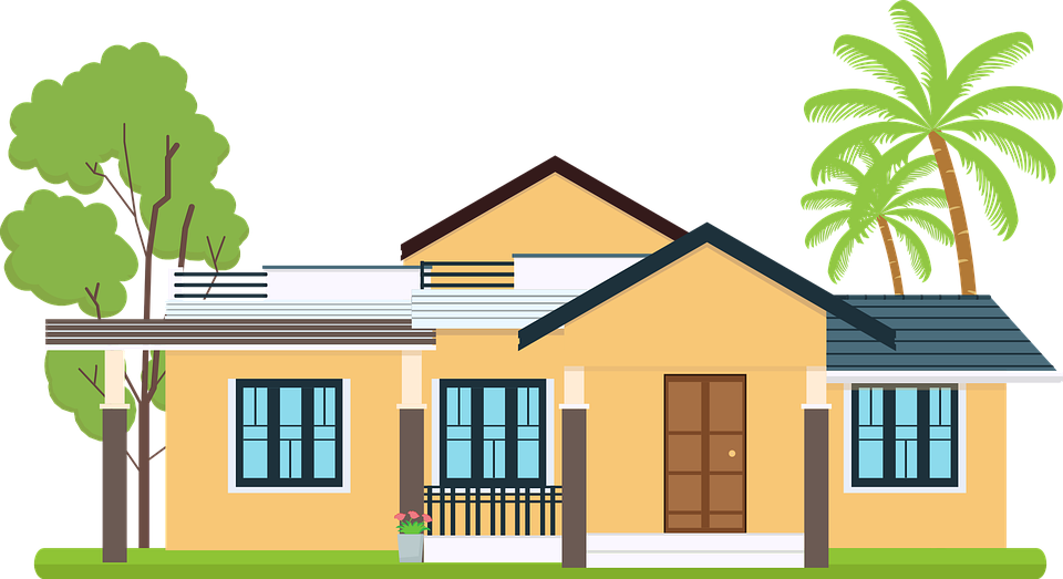Suburban Home Vector Illustration PNG