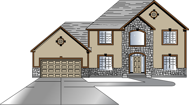 Suburban House Illustration PNG