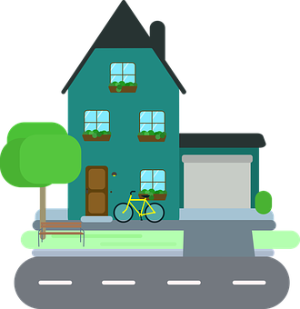 Suburban_ House_ Vector_ Illustration PNG