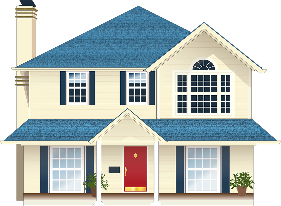 Suburban House Vector Illustration PNG