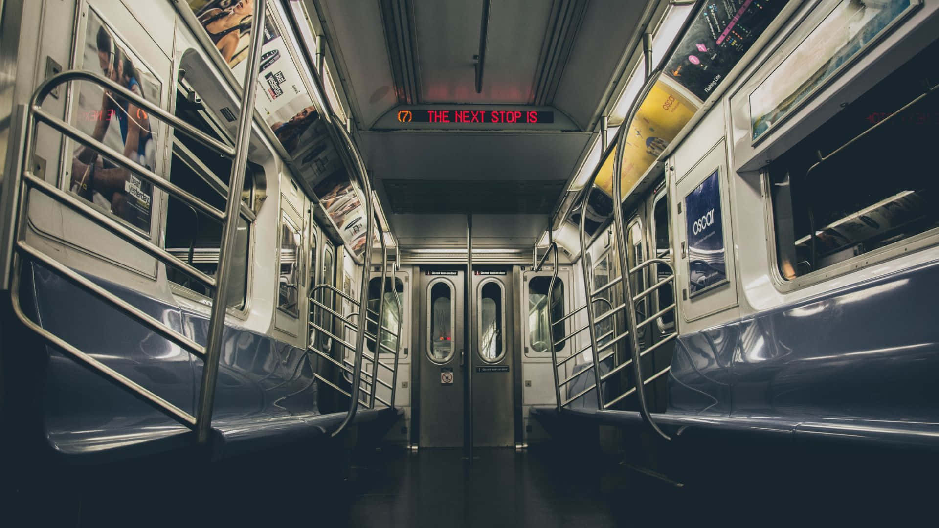 Modern Subway Train Approaching Platform