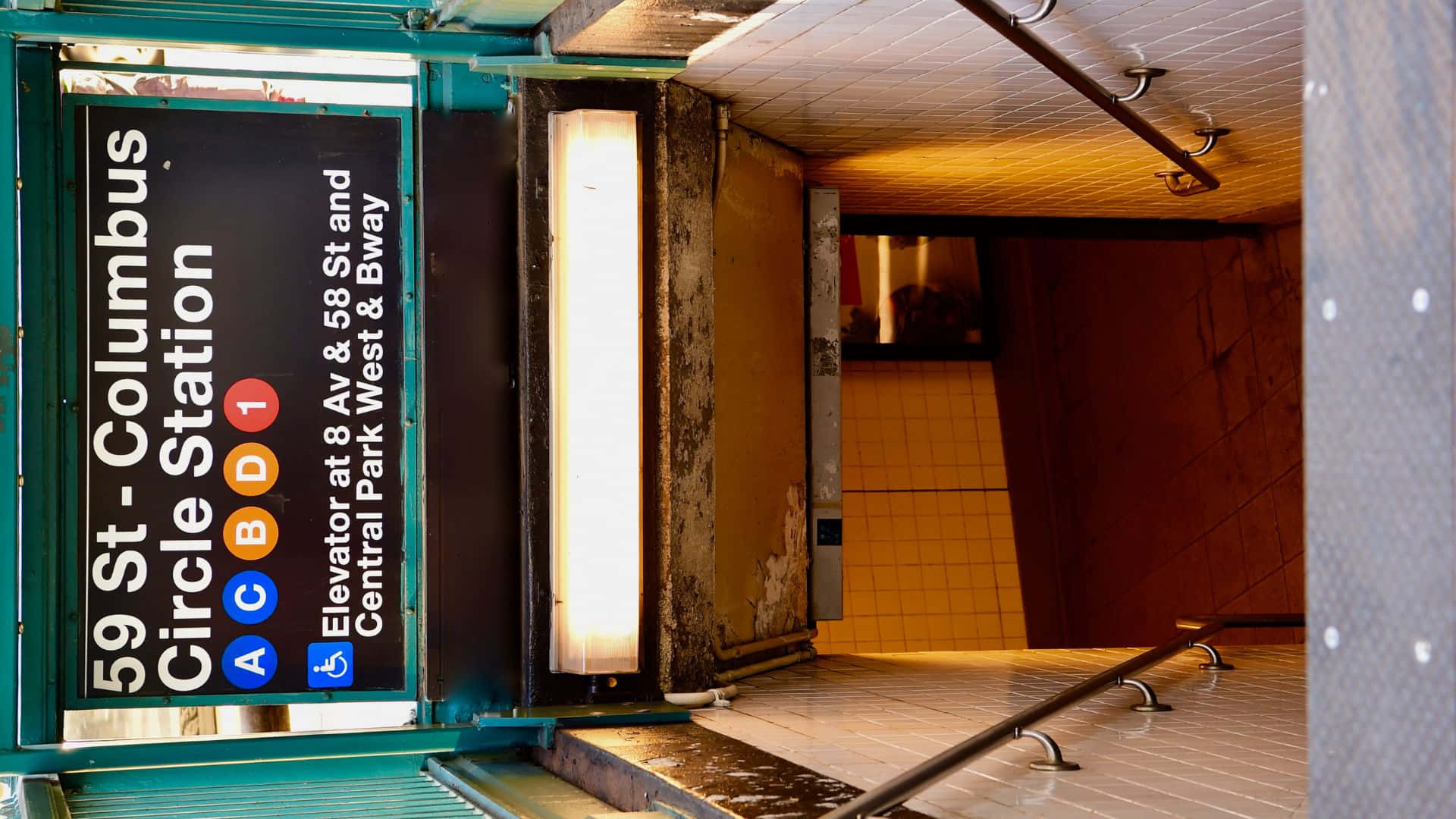 Empty Subway Station Platform