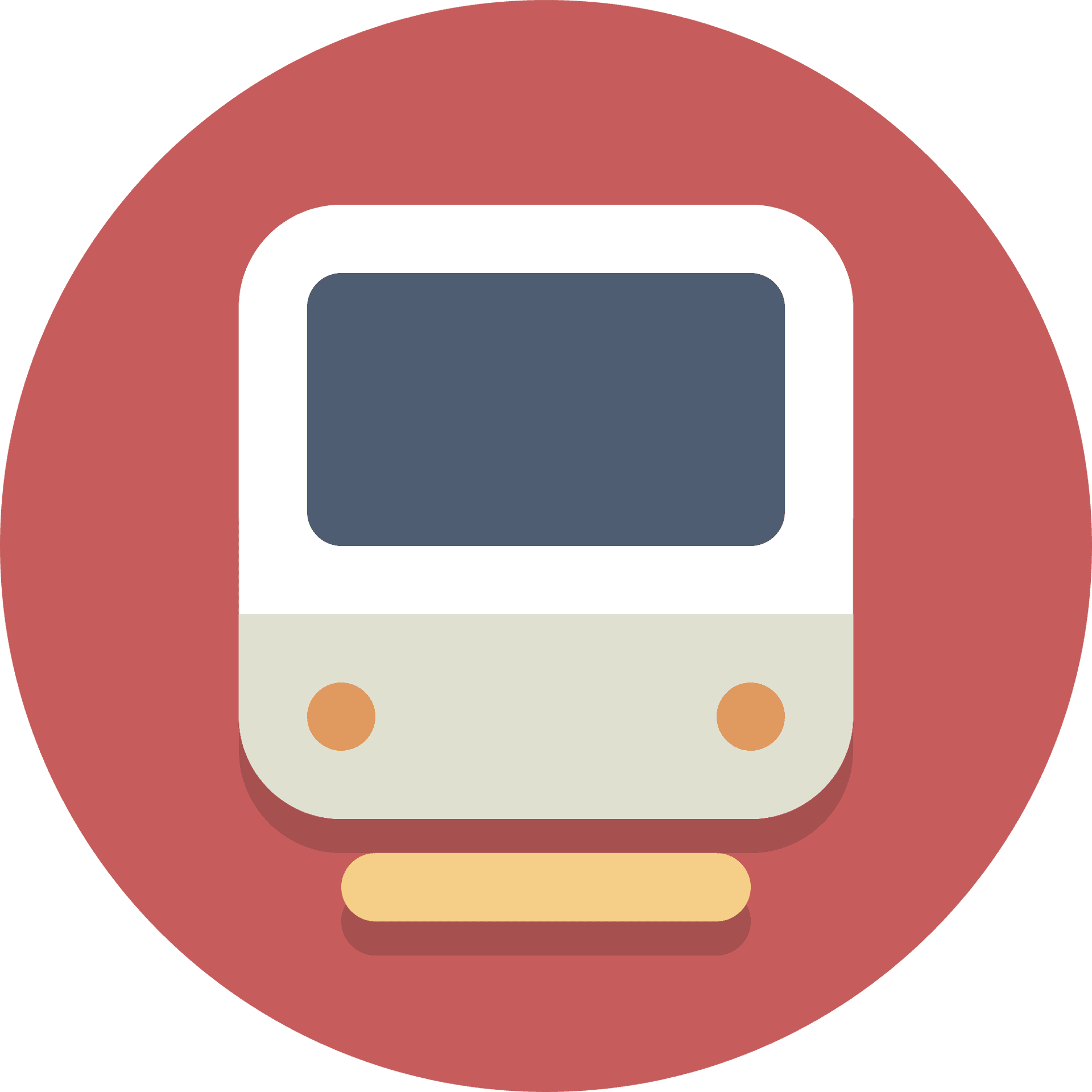 Subway Train Icon Graphic PNG