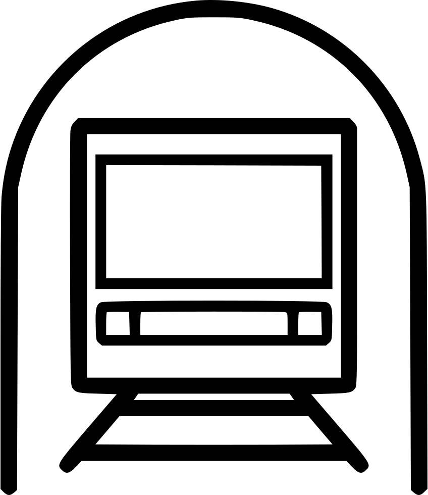 Subway Train Icon Outline PNG