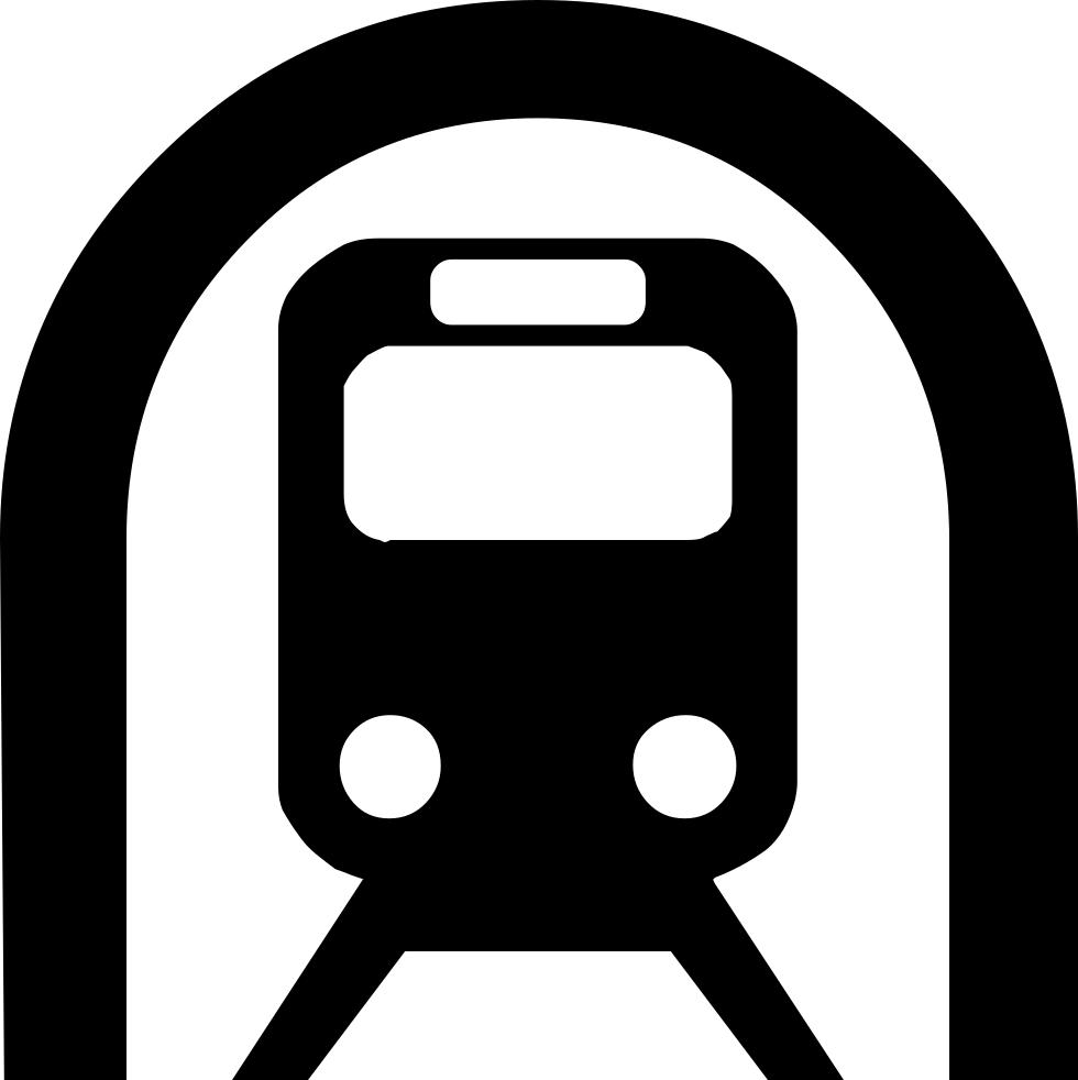 Subway Train Icon Silhouette PNG