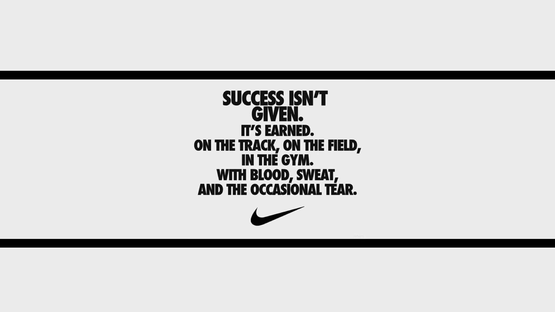 Success Earned Not Given Motivational Quote Wallpaper