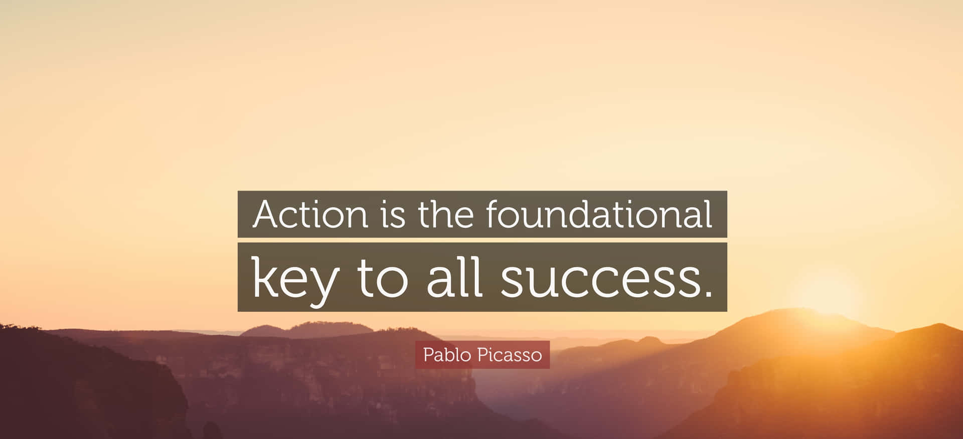 Success Quote Action Key Picasso Wallpaper