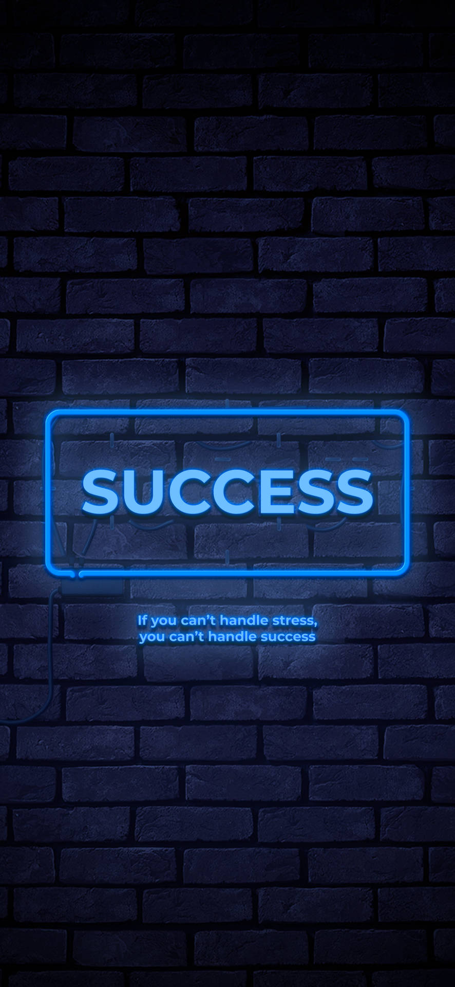 Success Quote Neon Phone Wallpaper
