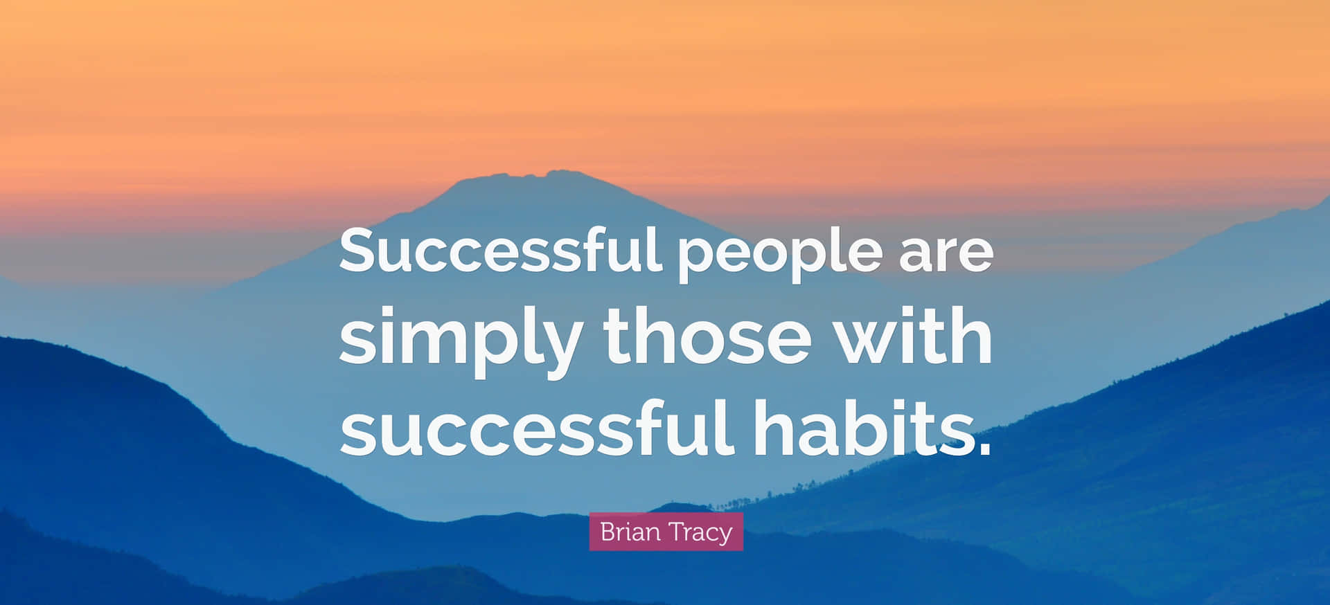 Successful Habits Quote Brian Tracy Wallpaper