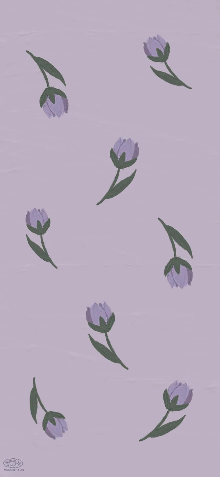 Succinct Purple Flowers Wallpaper