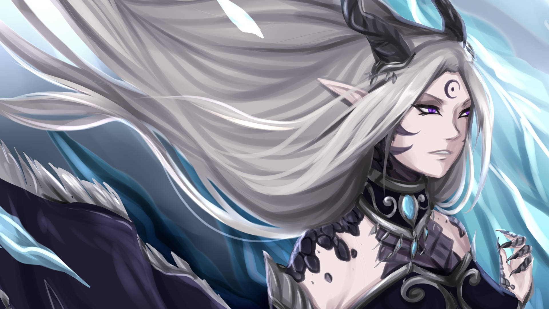 Succubus With Long Flowing Hair Wallpaper