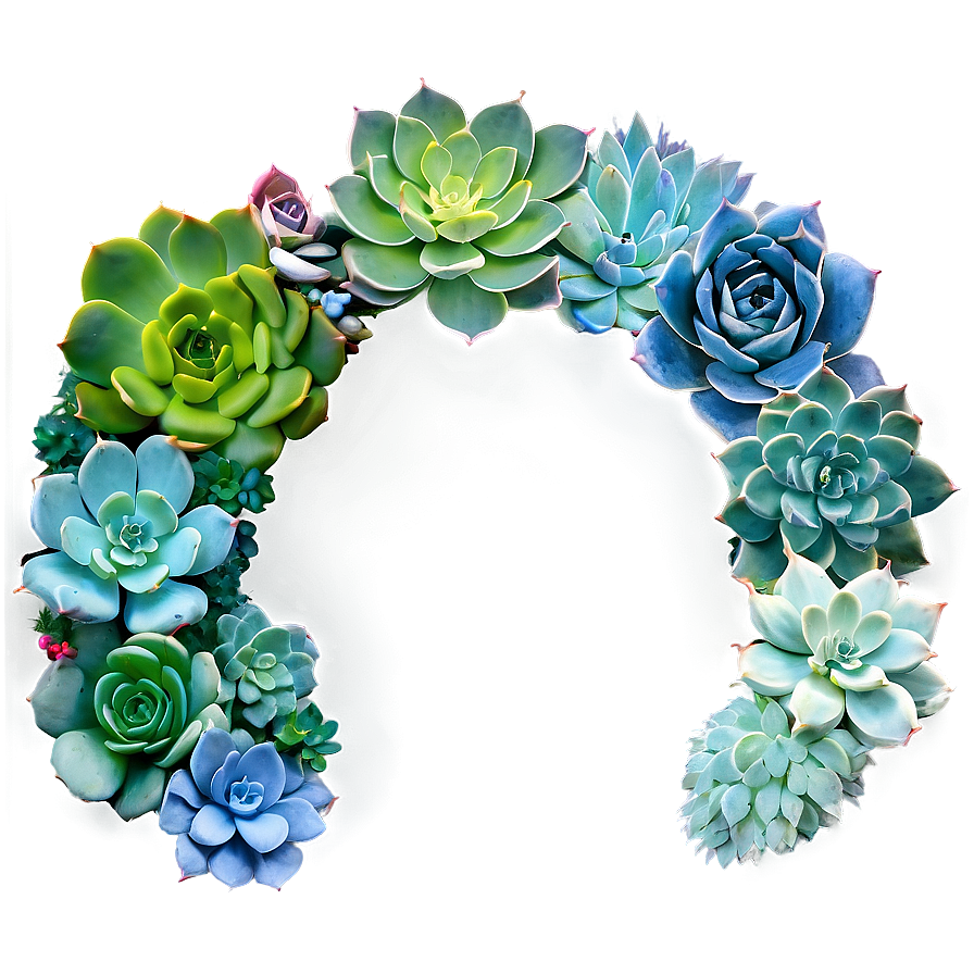 Download Succulent Garden Wreath Png 94 | Wallpapers.com