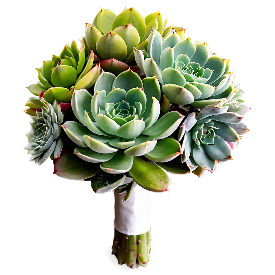 Succulent Wedding Bouquets Png 06212024 PNG