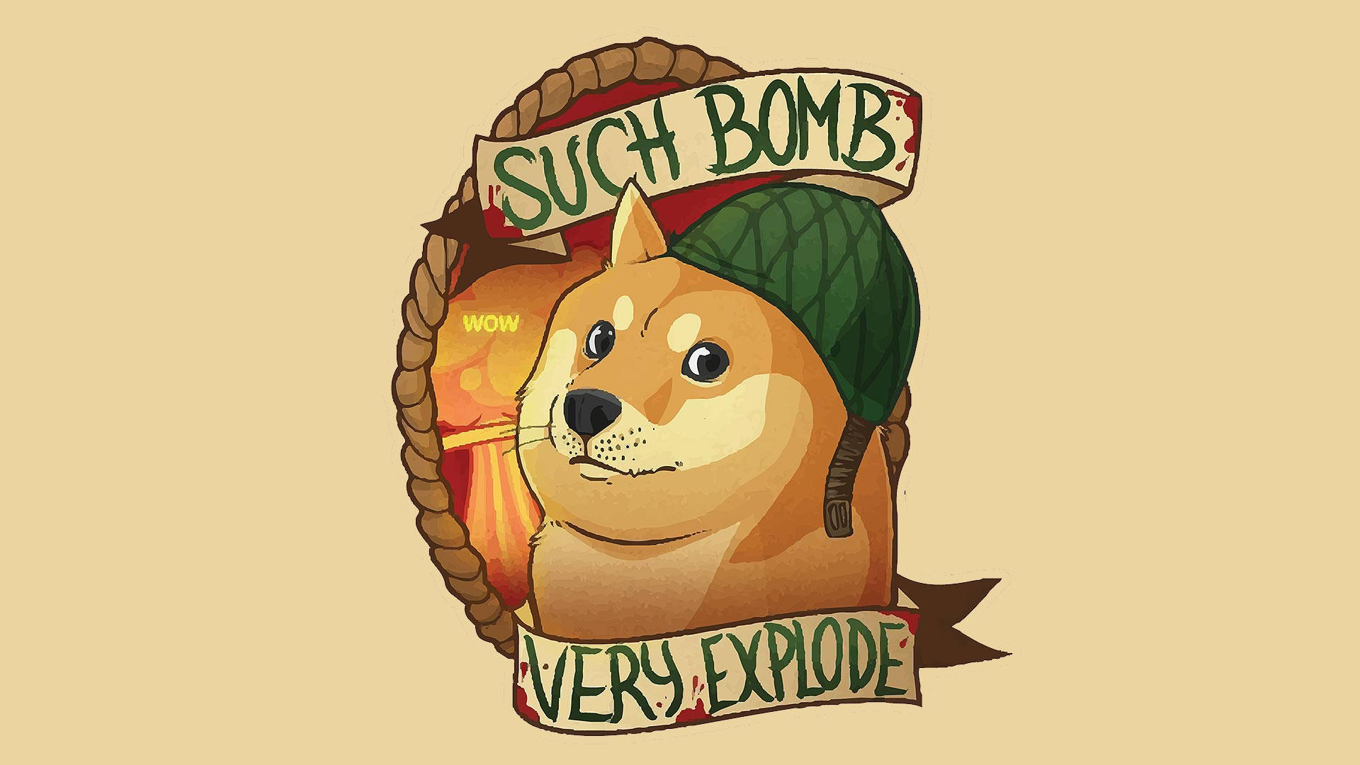 Tale Bomb Doge Meme Sfondo