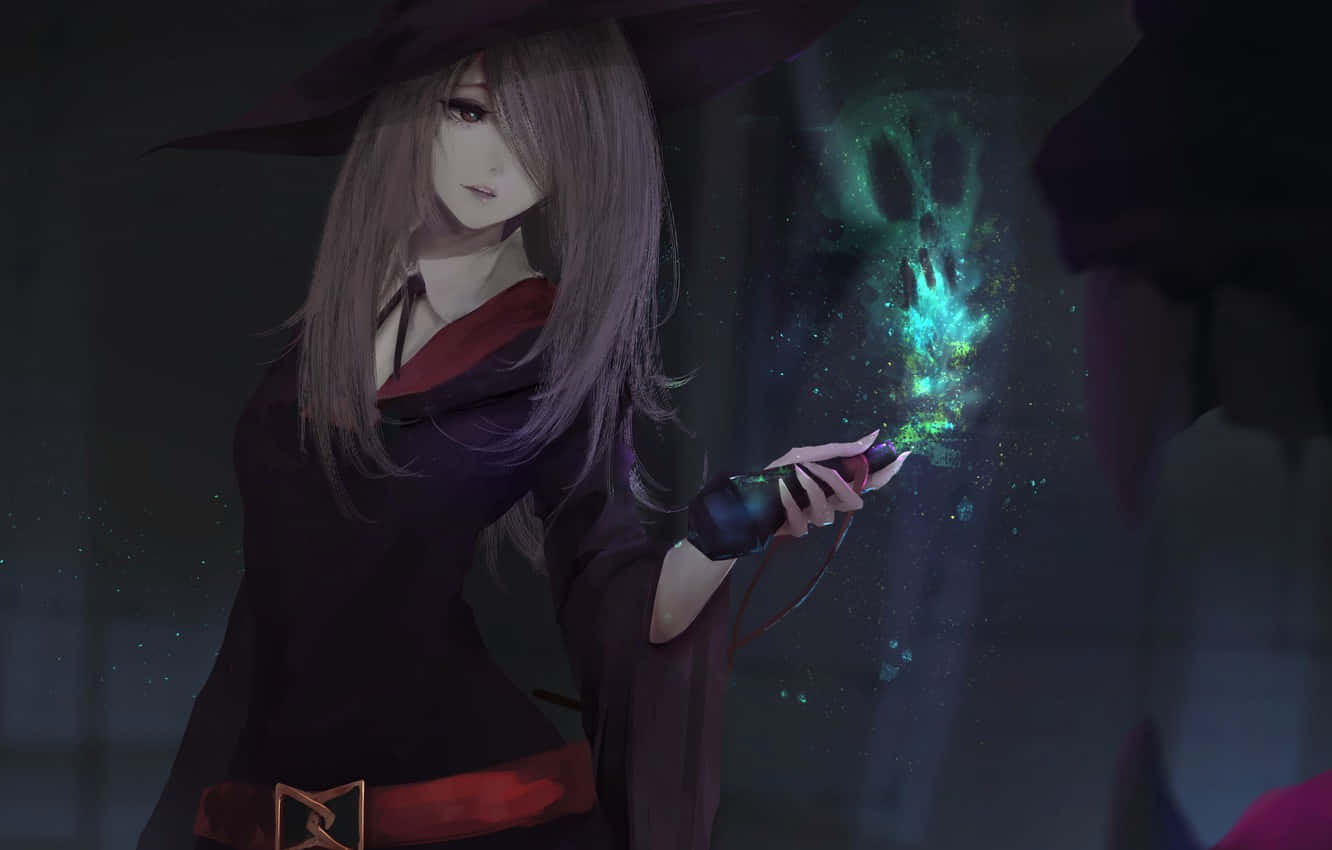 Sucy i sort Little Witch Academia Tapet Wallpaper
