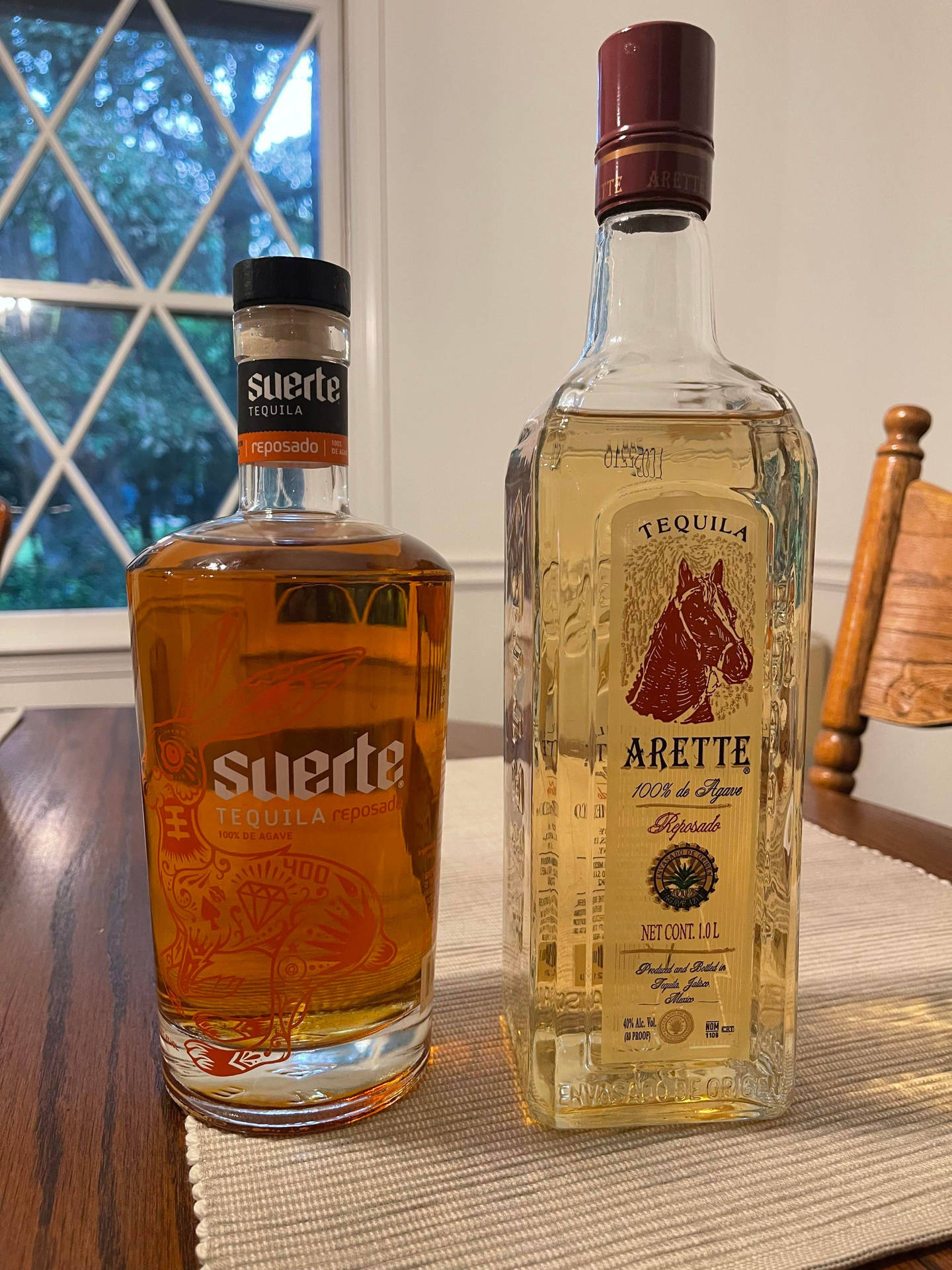 Suerte And Arette Tequila Bottles Wallpaper
