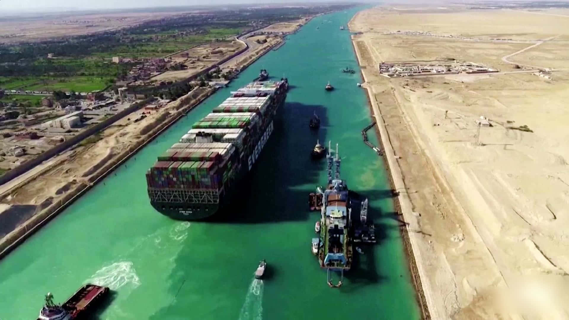 Immaginedel Canale Di Suez In Egitto