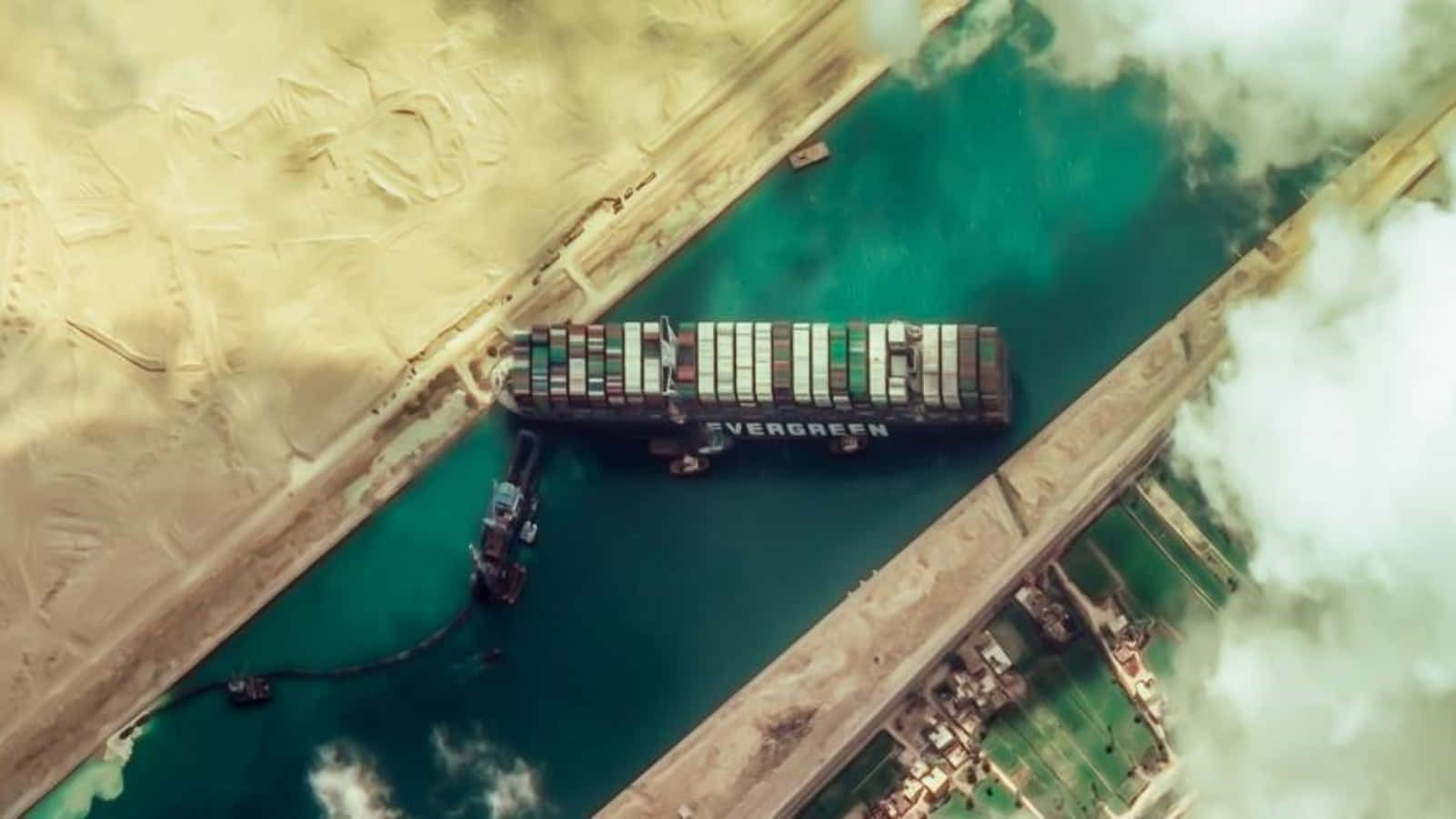 Imponenteimagen Del Canal De Suez