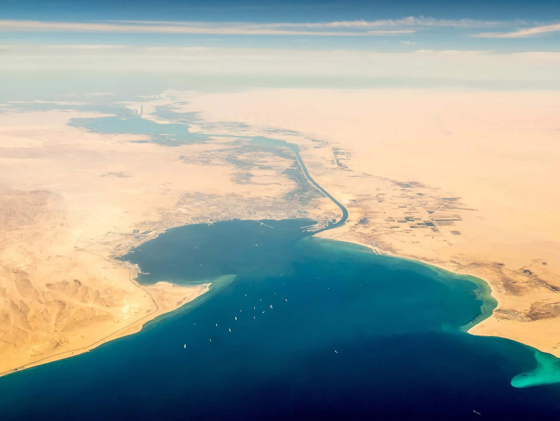 Immaginelunga Del Canale Di Suez