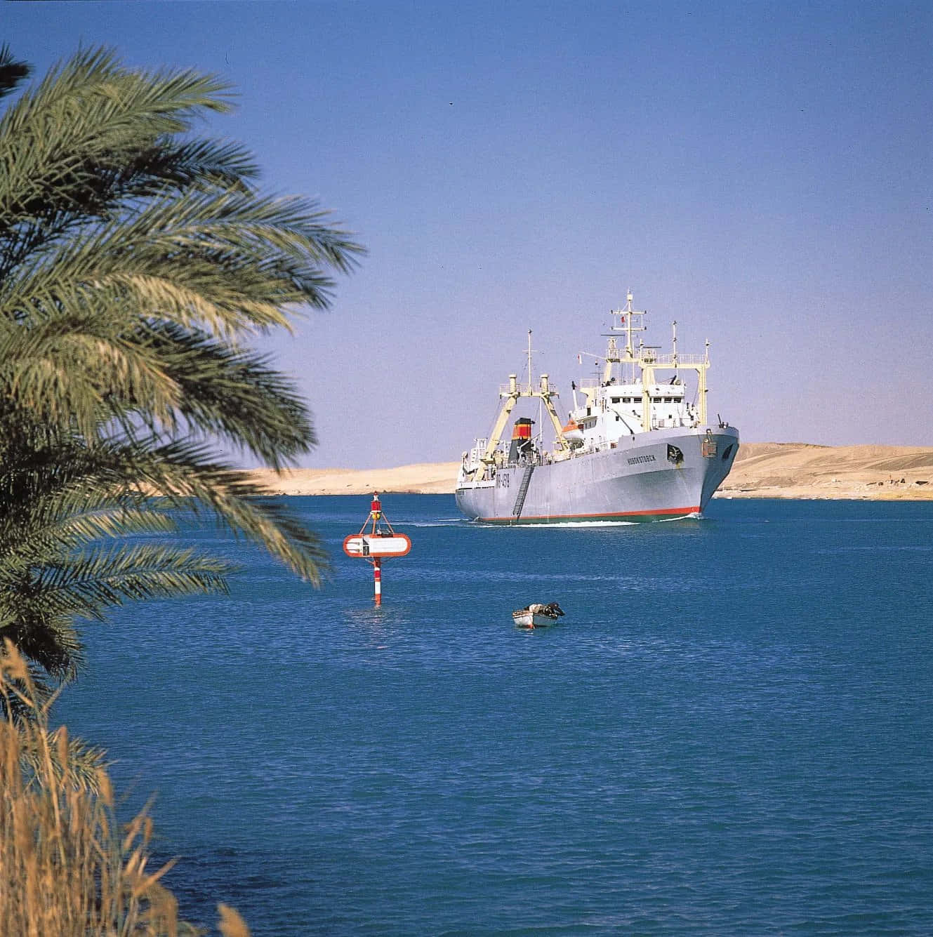 Vackerbild Av Suezkanalen.