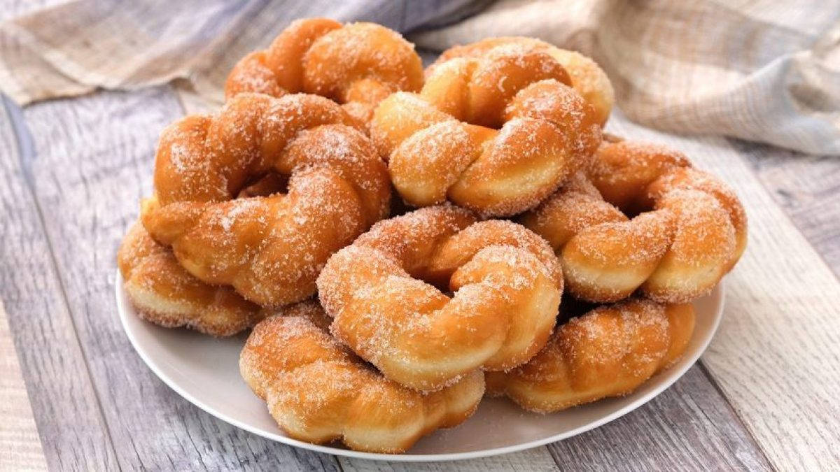 Sugar-coated Twisted Donuts