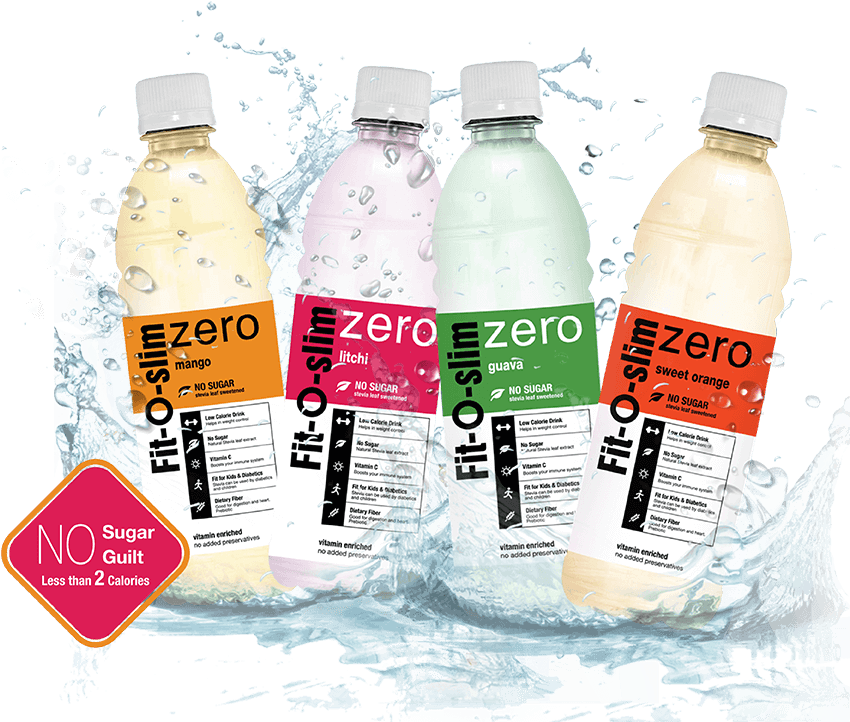 Sugar Free Flavored Water Bottles Splash PNG