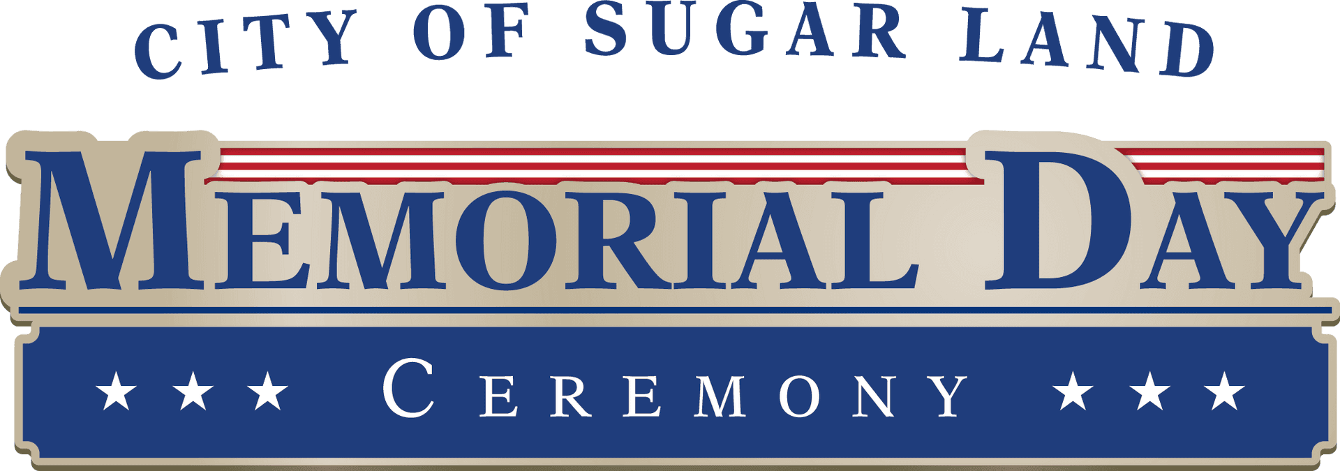 Sugar Land Memorial Day Ceremony Banner PNG