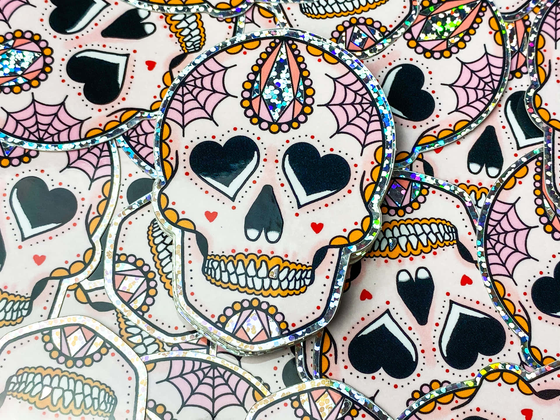 Celebrate The Day Of The Dead With This Delightful Sugar Skull Background