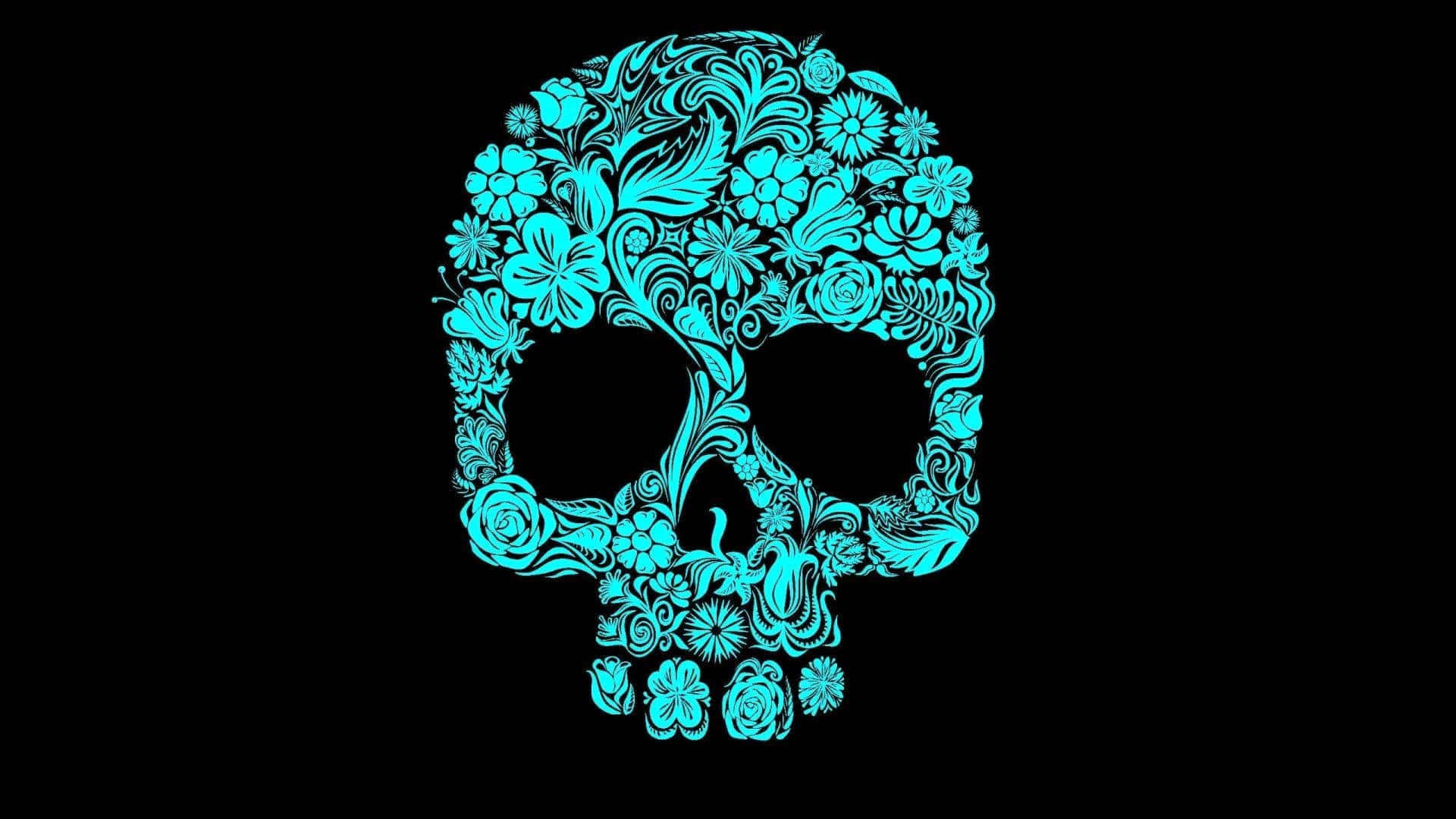 Download a colorful sugar skull with a galaxy background Wallpaper   Wallpaperscom