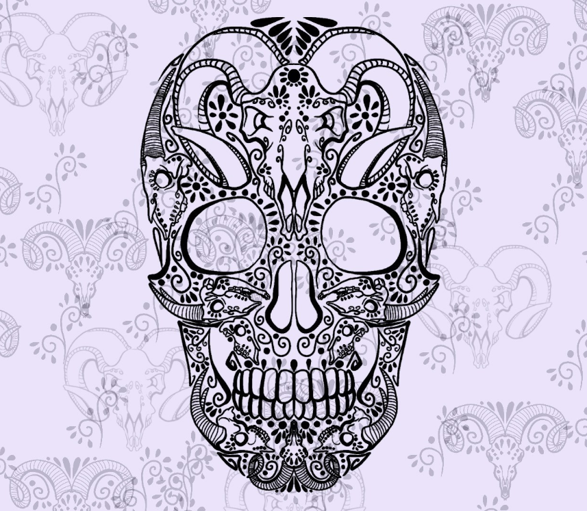 "Make sure you listen for the beat of life – a Sugar Skull reminds us of its importance"