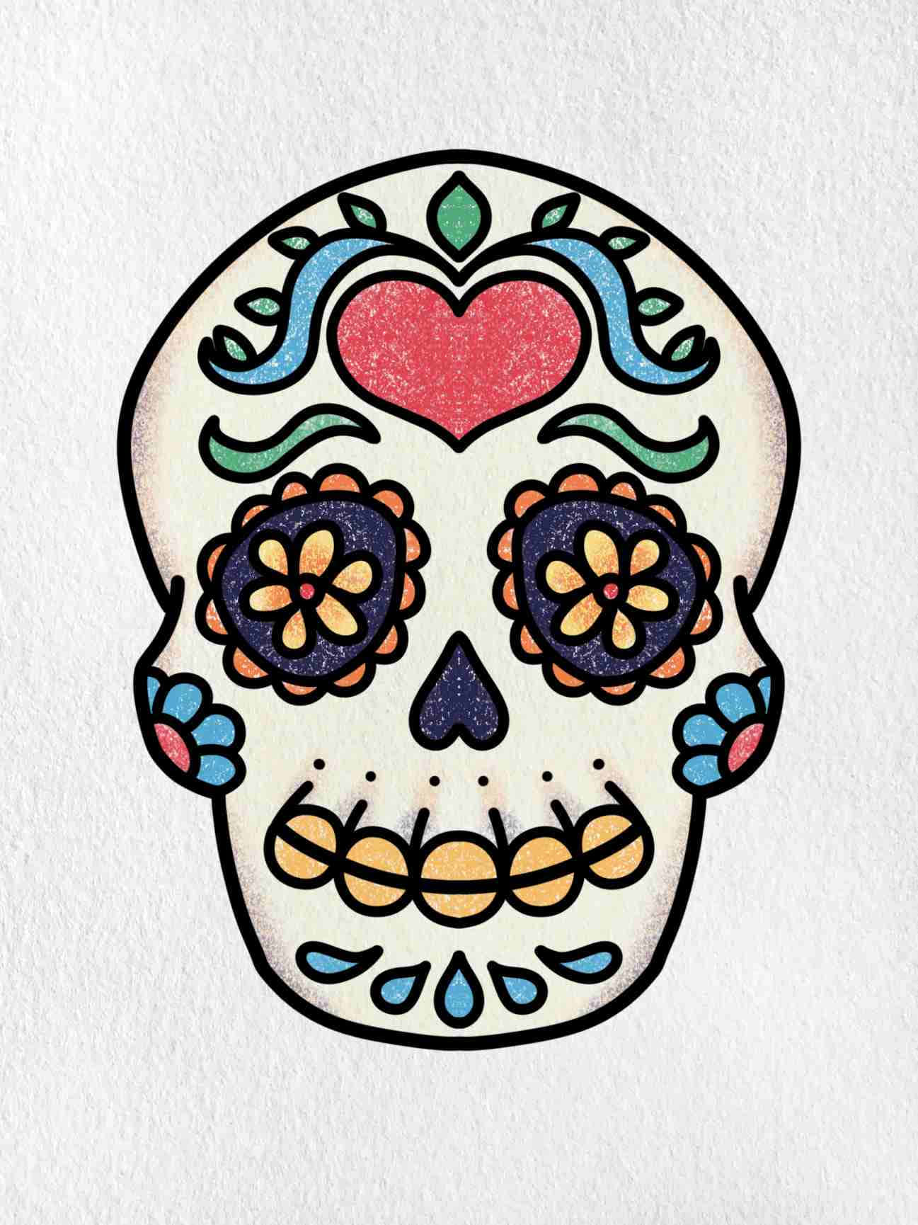 Festive Sugar Skull – Celebrate the dead with a colourful sugar skull.