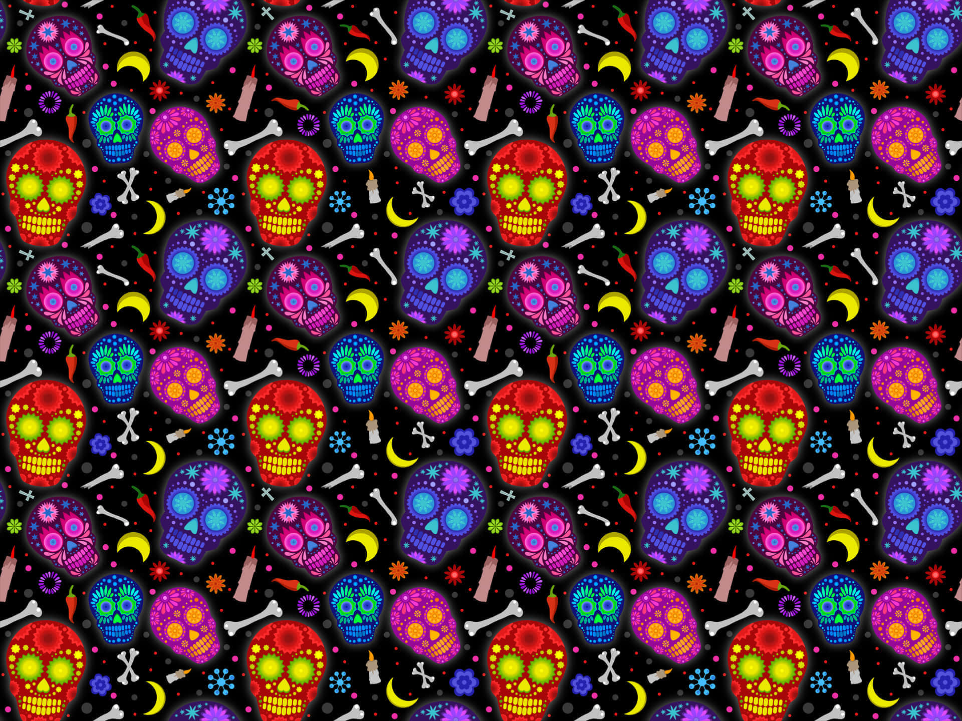 Soft and Colorful Sugar Skull