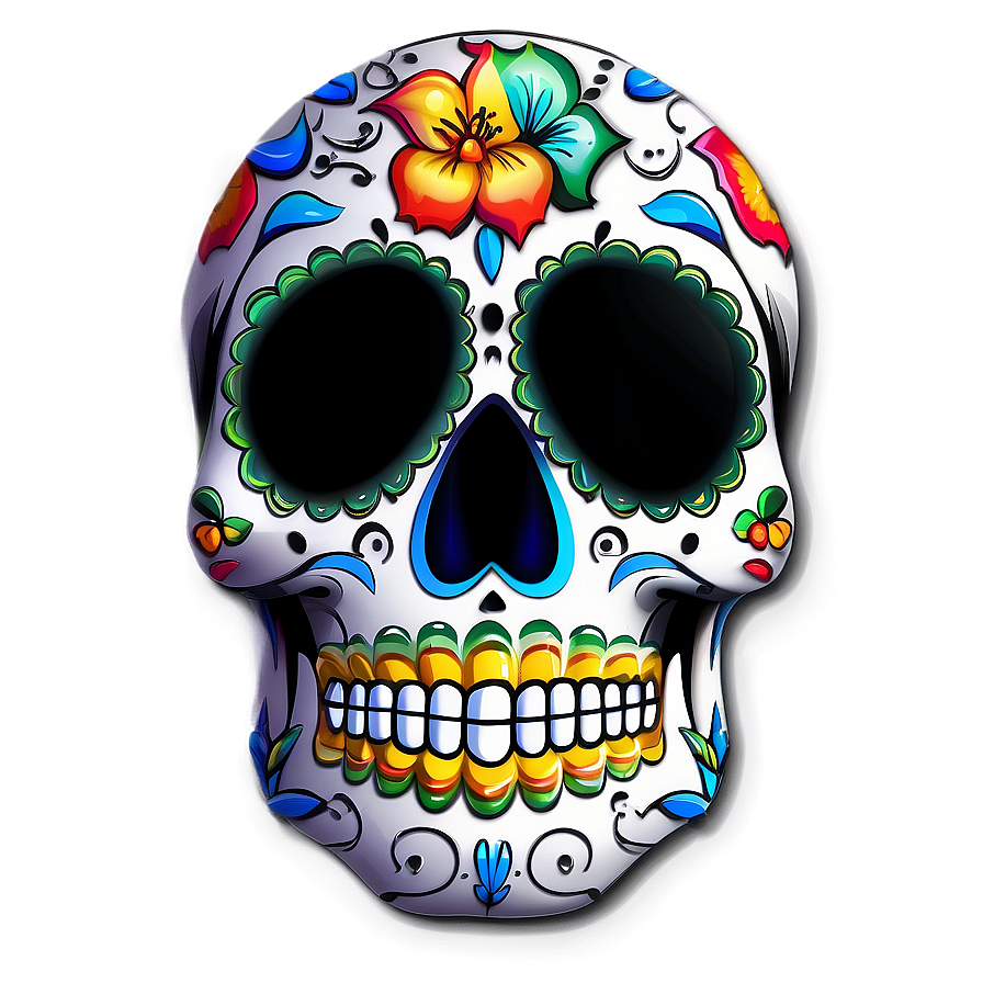 Sugar Skull Decoration Png B PNG