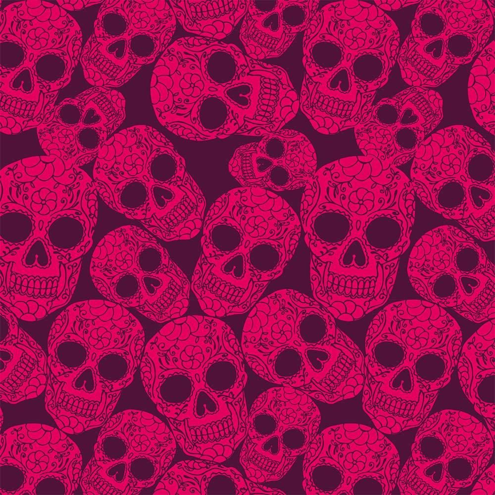 Sugar Skulls Pink Aesthetic Wallpaper