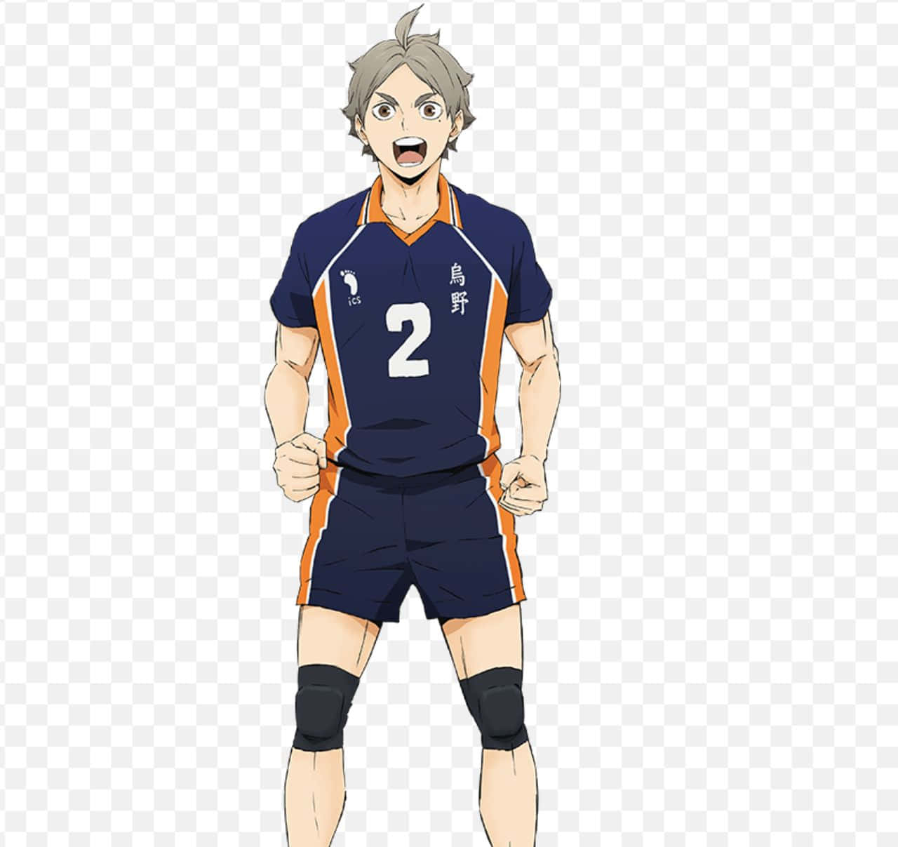 Sugawara Koshi in action on the volleyball court Wallpaper