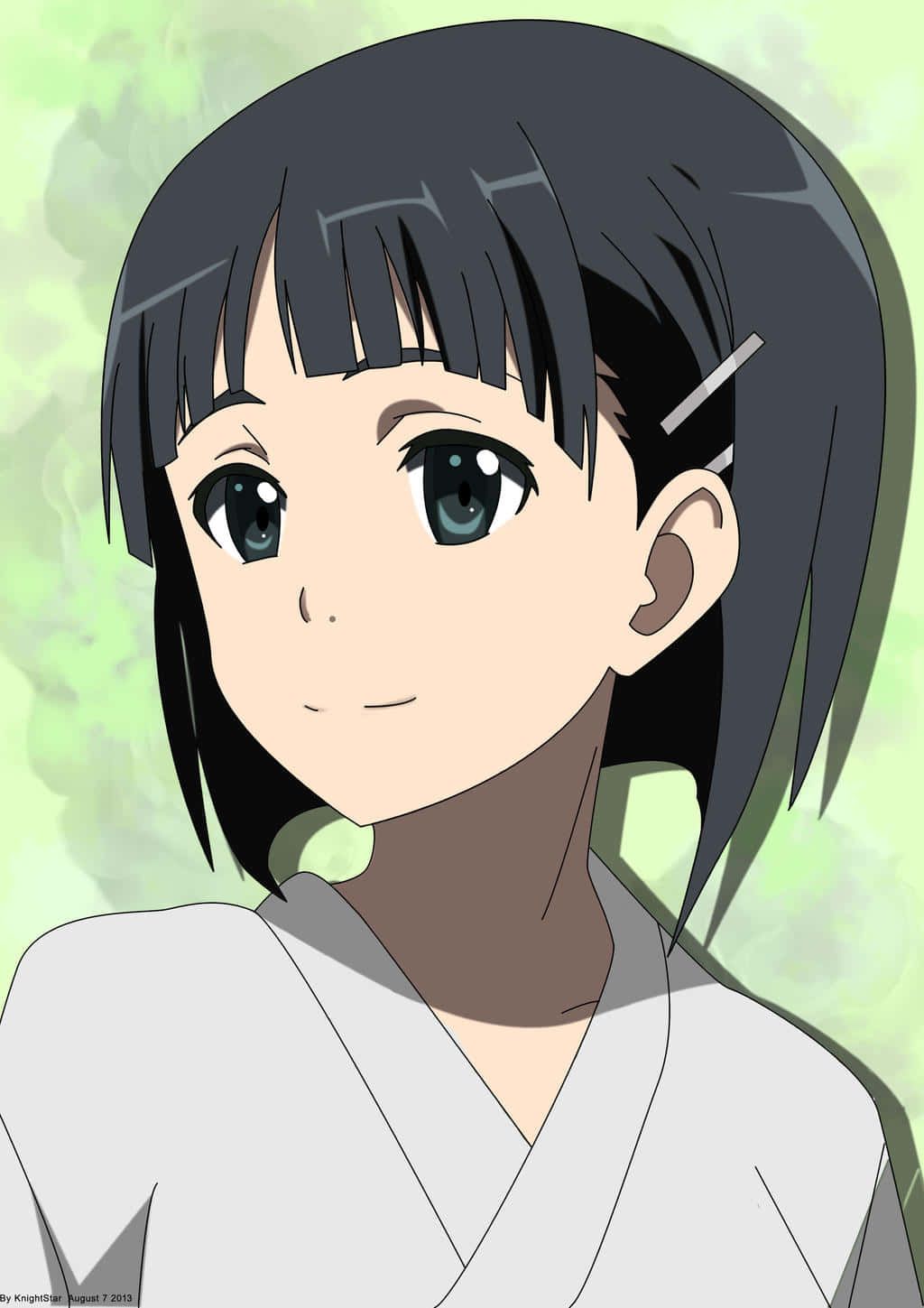 Suguha Kirigaya in a Serene Moment Wallpaper