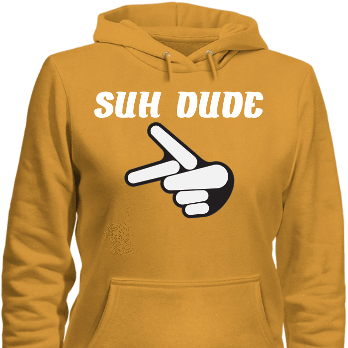 Suh Dude Hoodie Mustard Yellow PNG