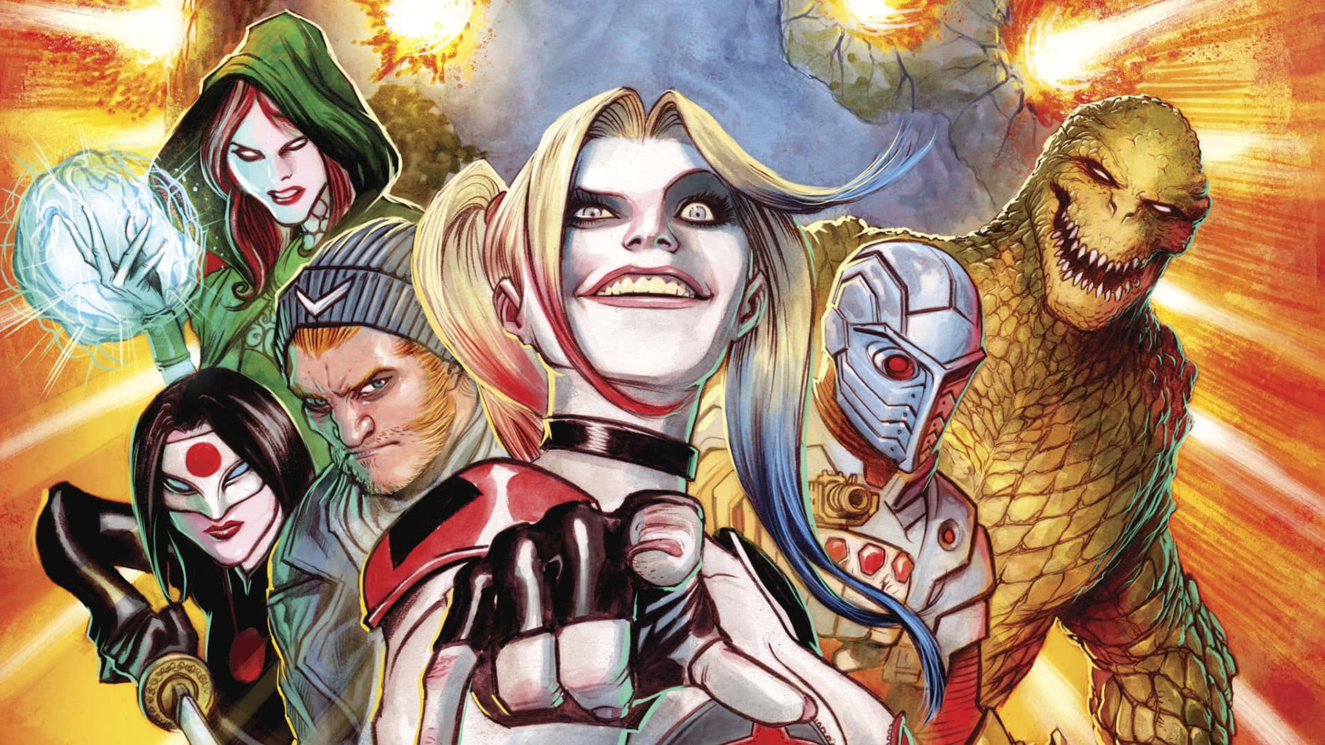 Karya Seni Komik Suicide Squad Wallpaper