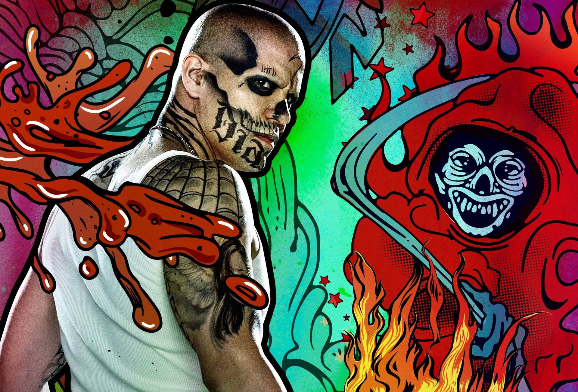 Witness El Diablo's fiery powers in Suicide Squad! Wallpaper