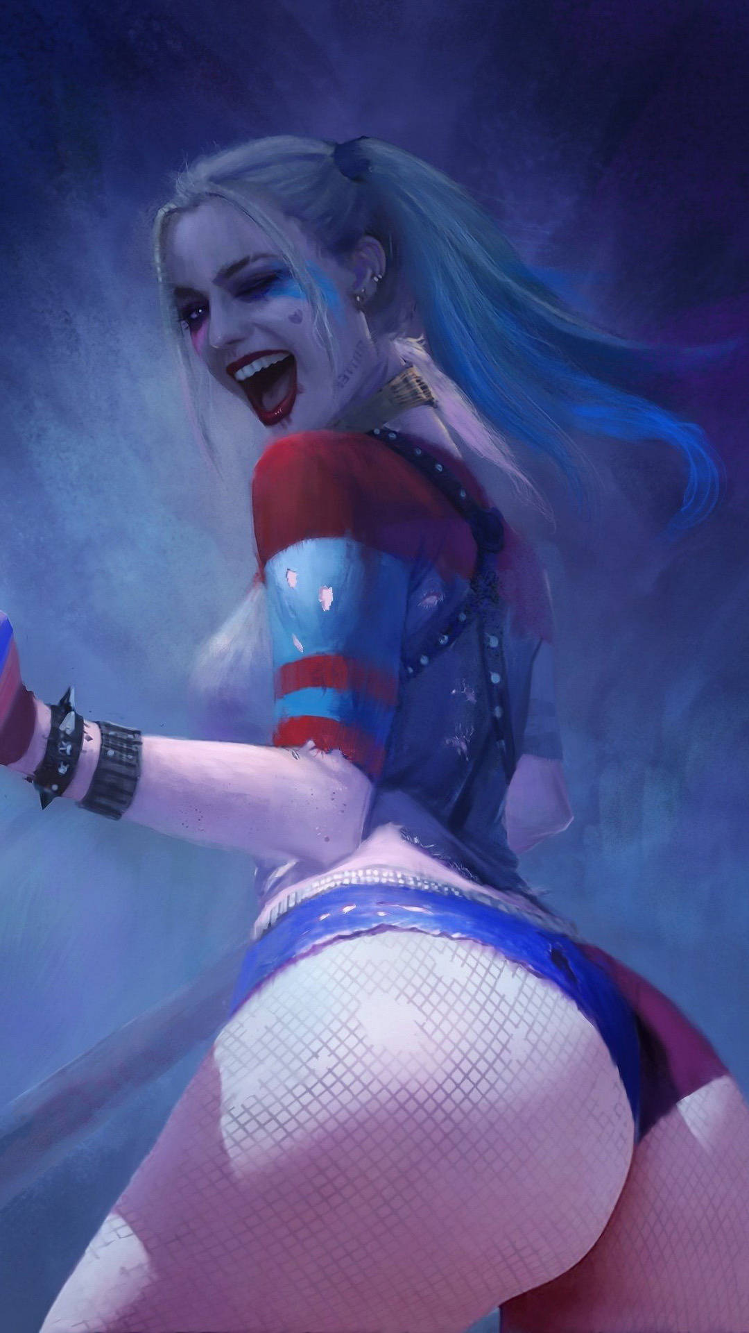 Harley Quinn Showing Her Badass Moves! Wallpaper