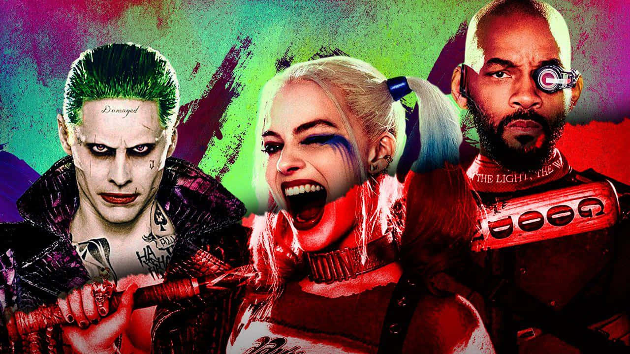 Joker, Harley, Dan Deadshot Dari Suicide Squad Wallpaper