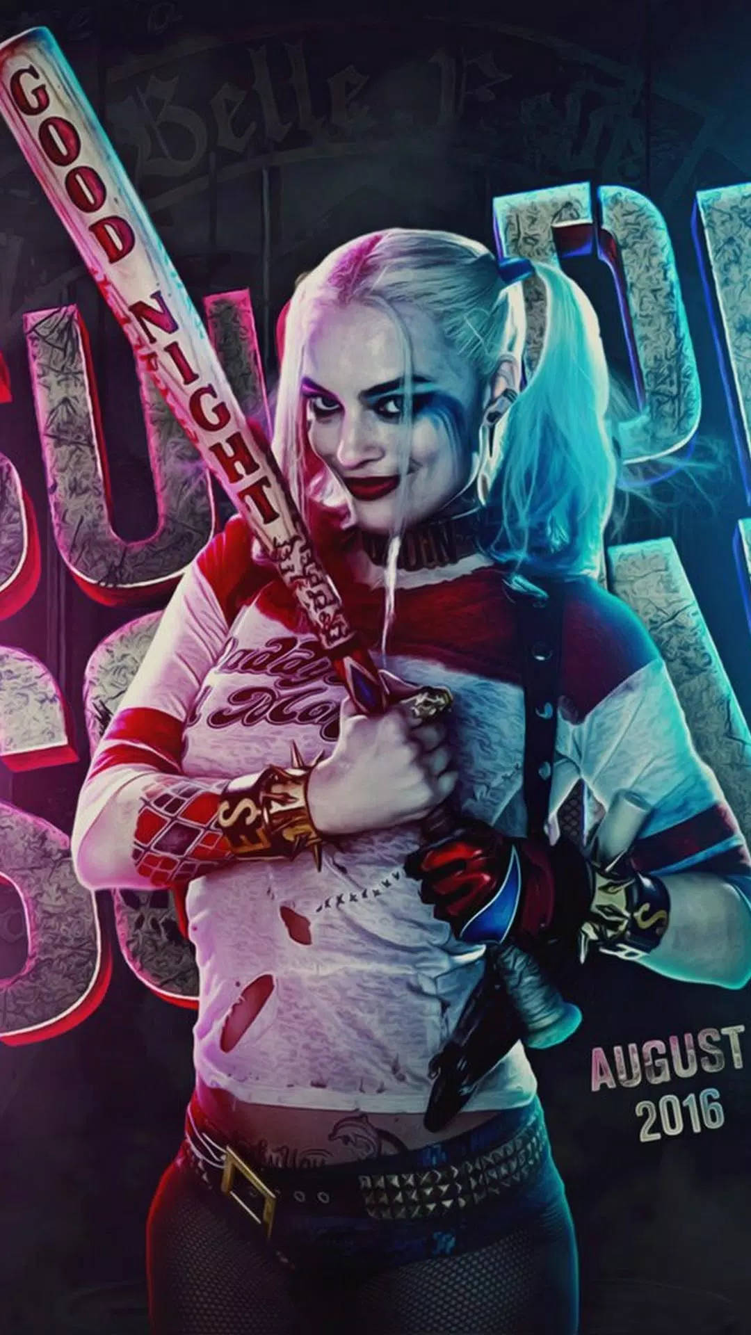 Suicide Squad Poster Harley Quinn Phone Wallpaper