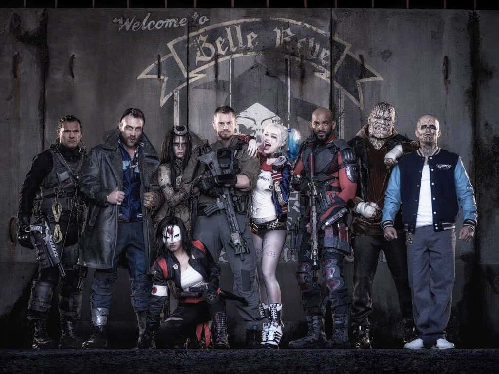 Suicide Squad Team Portret Achtergrond