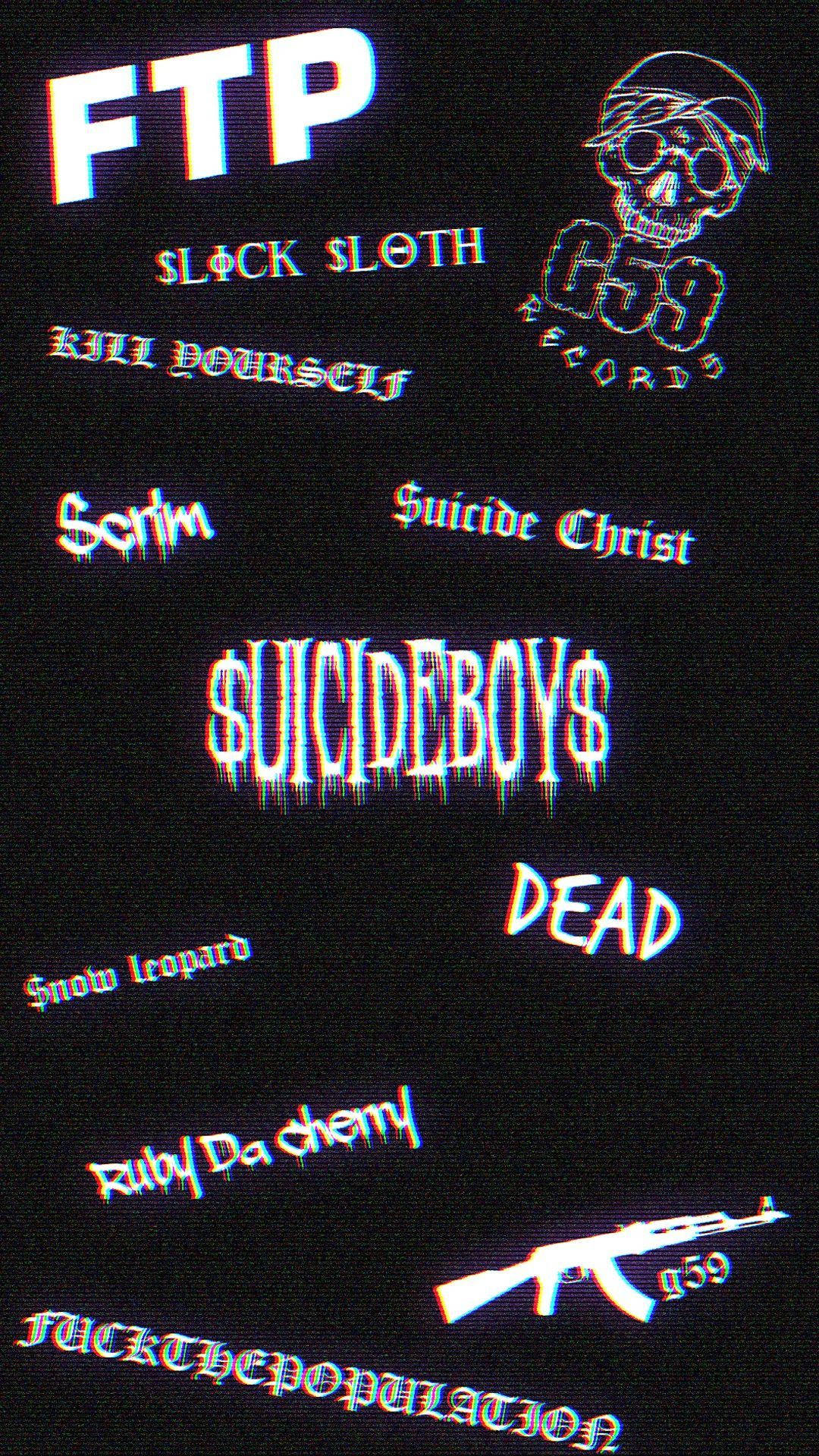 Suicideboys Blood Drip Lettering Wallpaper