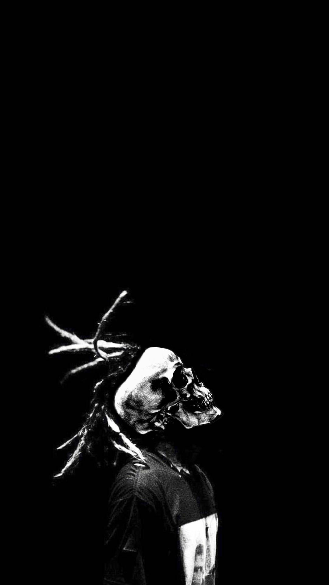Distinctive Dreadlock Skull Art Inspired by Suicideboys Wallpaper