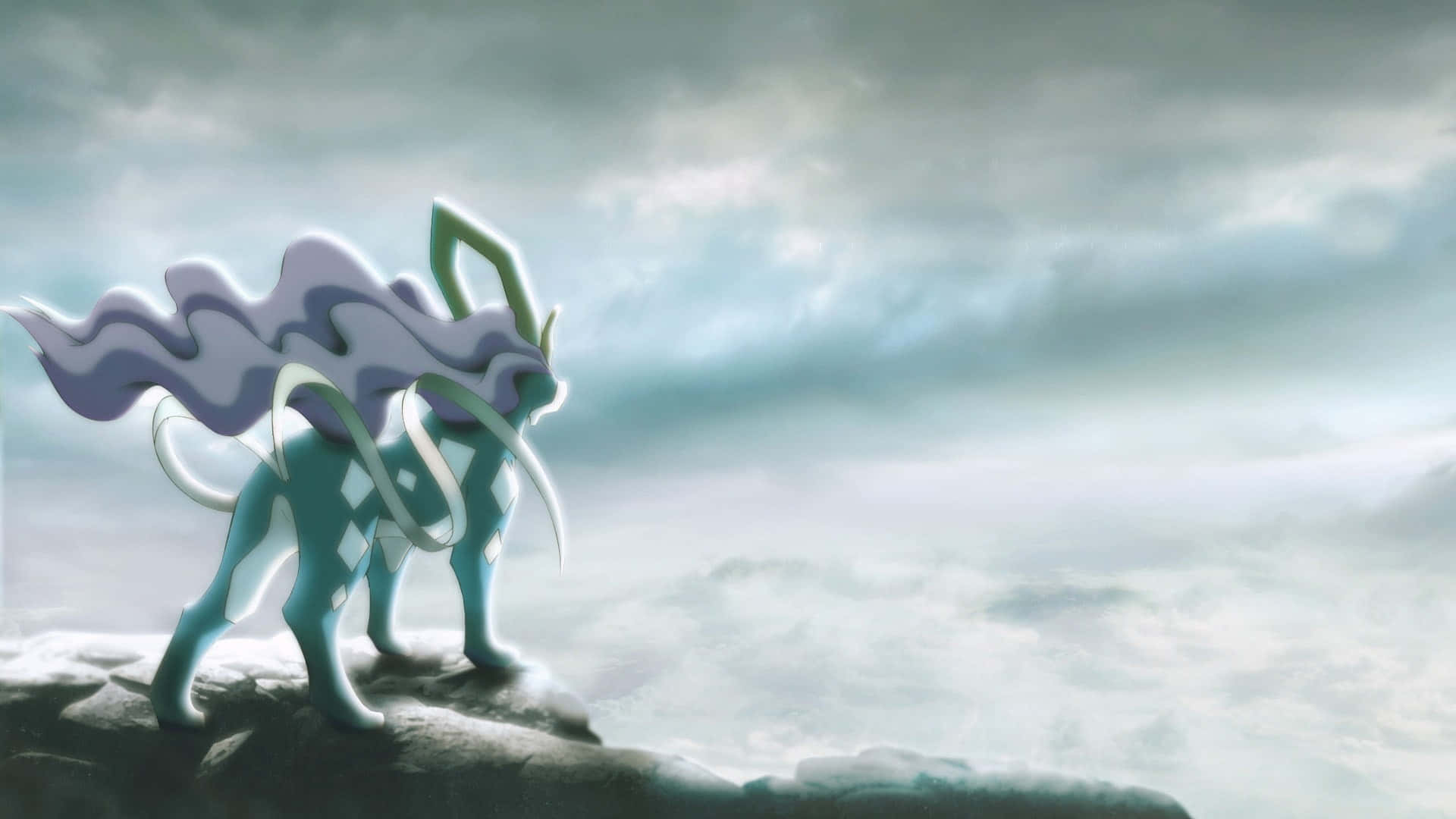 Suicune On Mountain Wallpaper