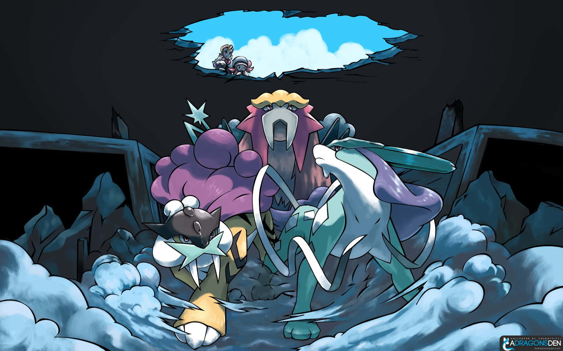 Suicune With Entei And Raikou Wallpaper