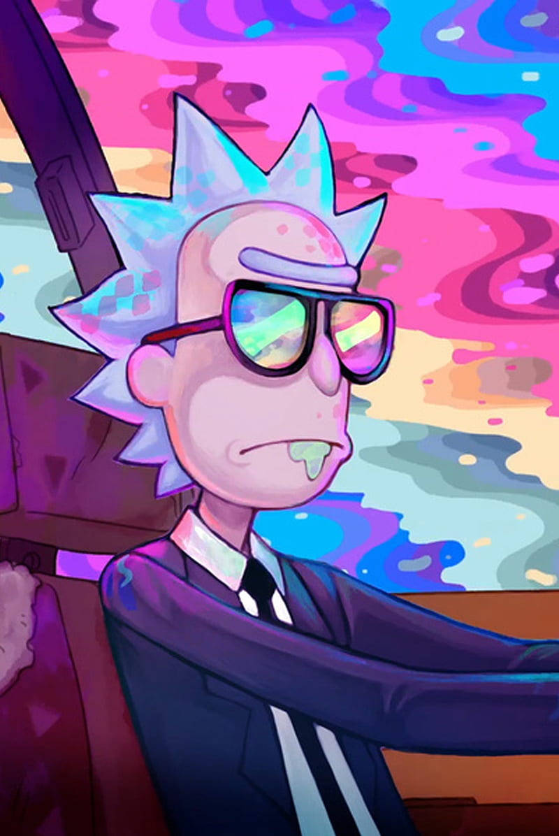 Suit Rick And Morty Phone Background