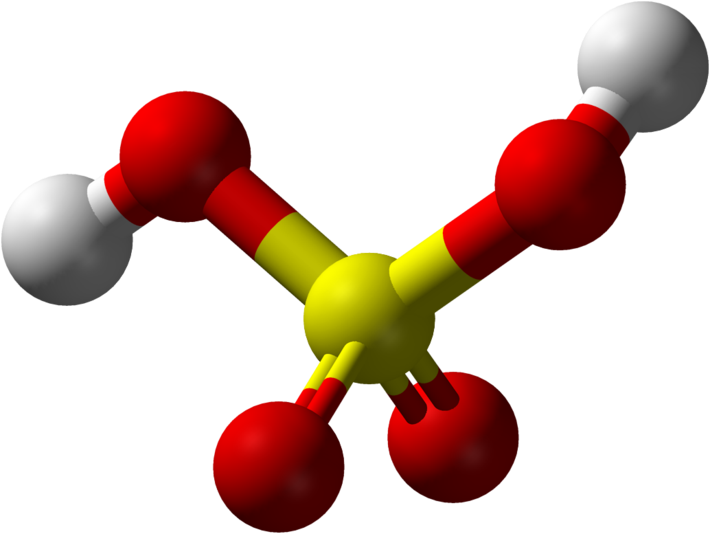 Sulfuric Acid Molecule3 D Model PNG