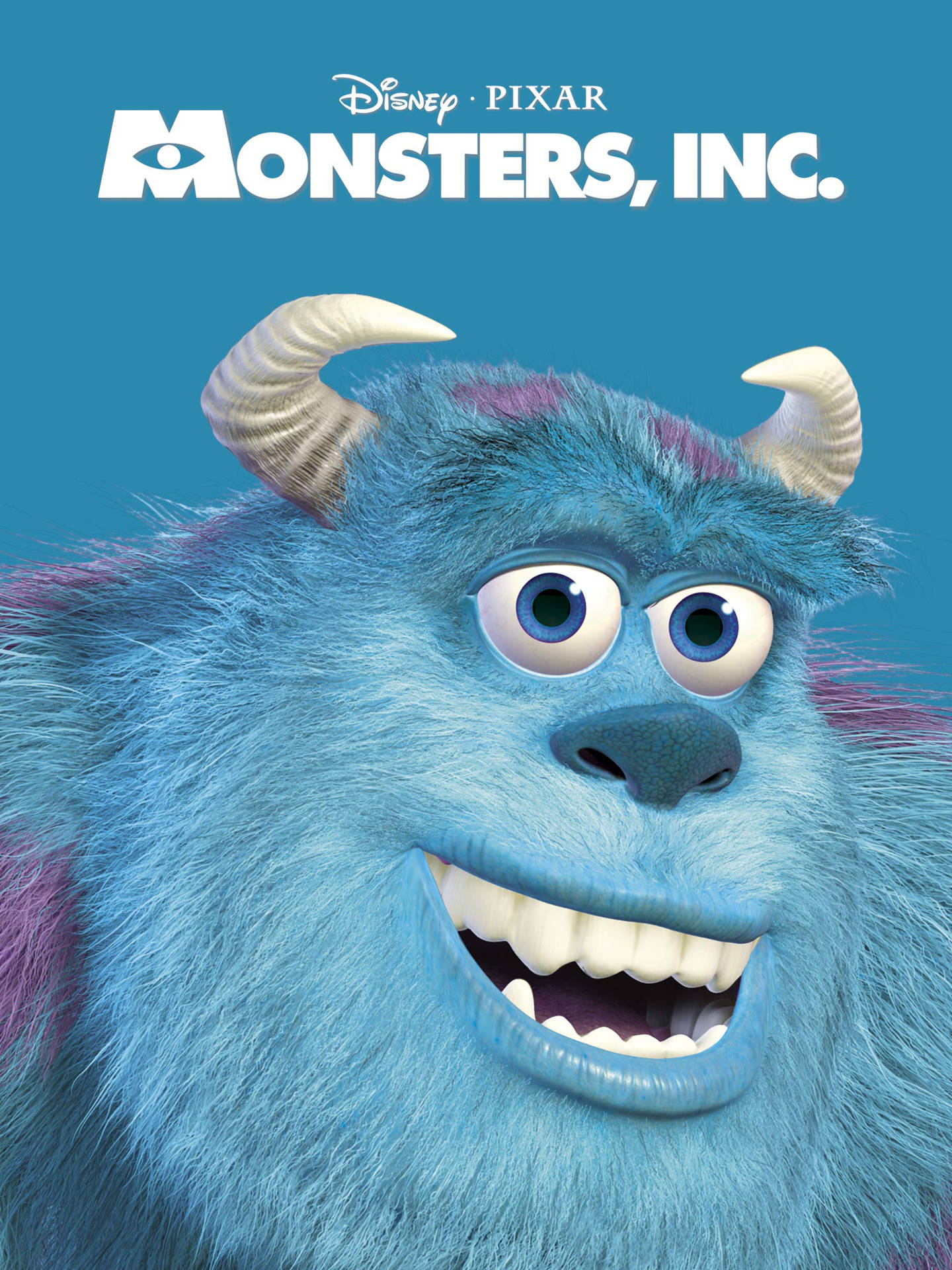 Sulley from Pixar's "Monsters, Inc." Portrayed in a High-resolution Portrait Wallpaper